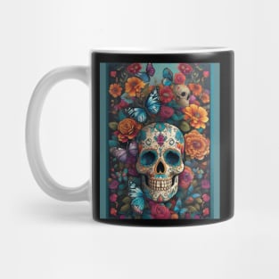 Dazzling Sugar Skull Art: Day of the Dead Delight Mug